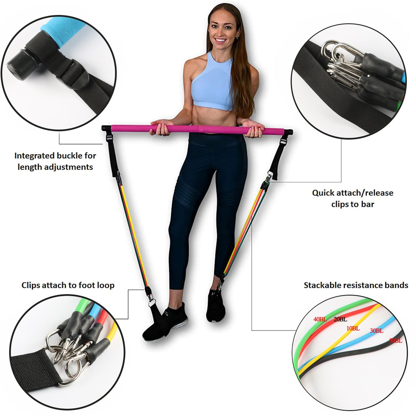 Barre de Pilates & Fitness Portable