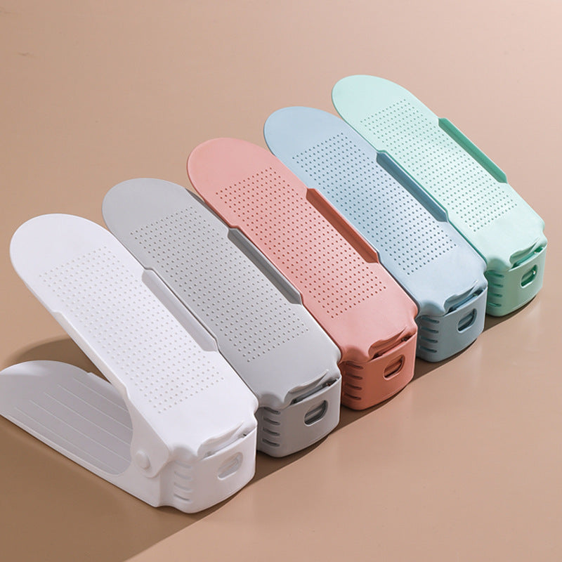 Étagère à chaussures réglable à double couche épaisse