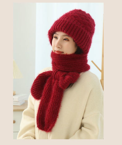Ensemble Bonnet & Écharpe Femme  pour l’Hiver
