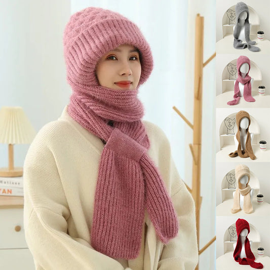 Ensemble Bonnet & Écharpe Femme  pour l’Hiver